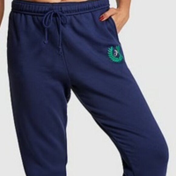 PINK VICTORIA'S SECRET MIDNIGHT BLUE/GREEN FLEECE HOODIE JACKET SZ XXL**NEW! - Picture 5 of 9